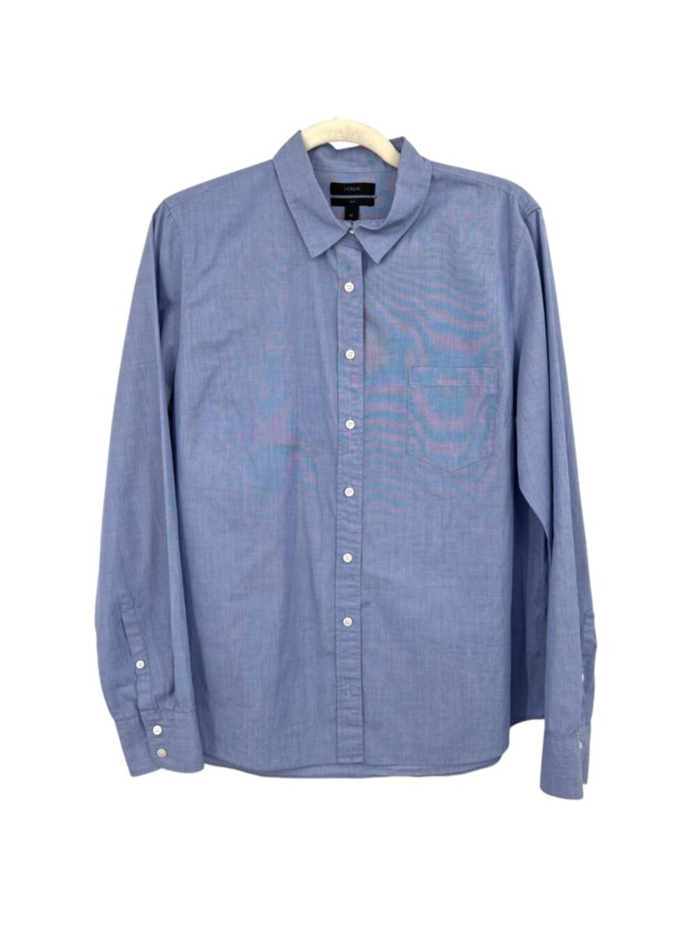 J. Crew Boy Blue Long-Sleeve Button-Up Dress Shirt Size 14 100% Cotton